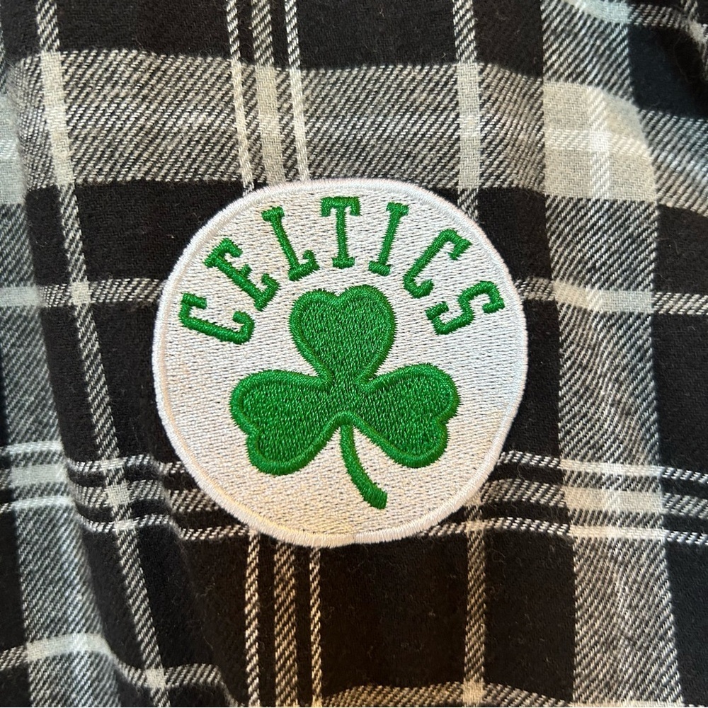 Concepts Sport Boston Celtics Flannel Pants Black & White Plaid Size 3XLT